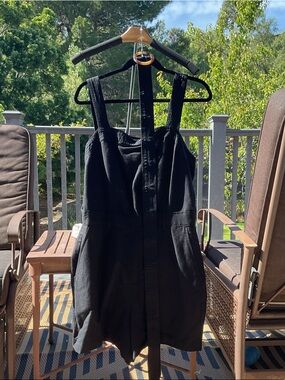 LOFT Black Sleeveless Romper Jumpsuit with belt
